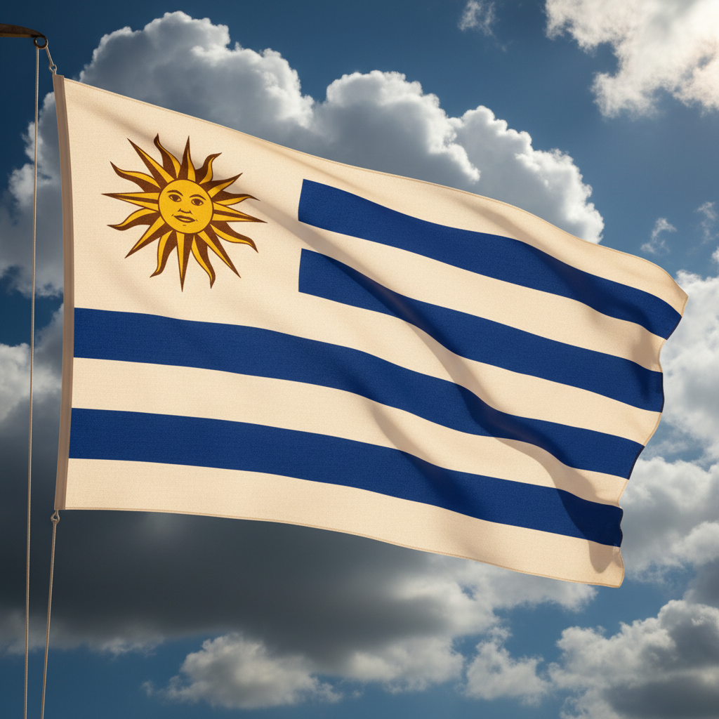 Uruguay coastline at sunset